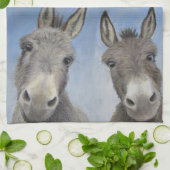 Curieuze Donkeys Theedoek (Gevouwen)