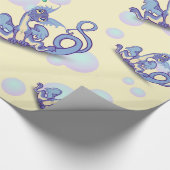 Curieuze kleine draak cadeaupapier (Hoek)