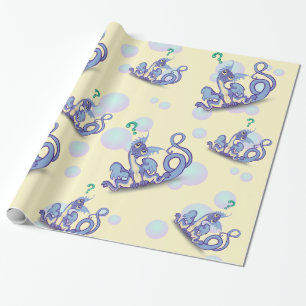 Curieuze kleine draak cadeaupapier