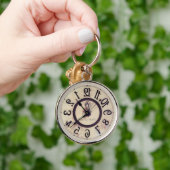 Curieuze klok 1 sleutelhanger (Hand)