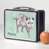 Curieuze Opossum voegt je eigen naam metaal lange  (In situ)
