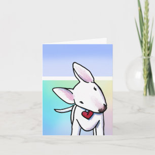 Curieuze White Bull Terrier Kaart