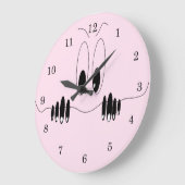 Curiosité drôle Yeux Horloge Sourire heureux (Angle)