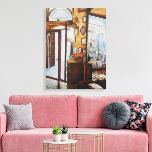 Curiositeit is het Hulpmiddel van het Wijs Canvas Afdruk (Insitu (Woonkamer))