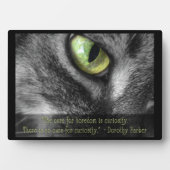 Curiosity Cat met Parker quote plaque Fotoplaat (voorkant)