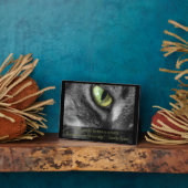 Curiosity Cat met Parker quote plaque Fotoplaat (Zijkant)