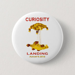Curiosity Rover Landing (EDL) Team Logo Ronde Button 5,7 Cm