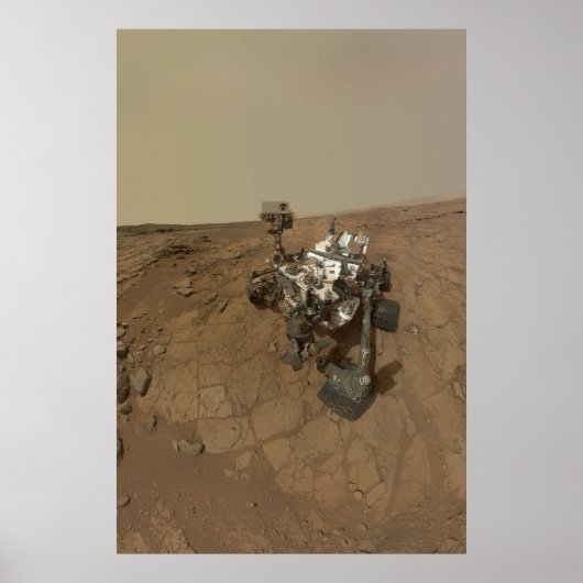 Curiosity Rover op het oppervlak van Mars. Poster (Voorkant)