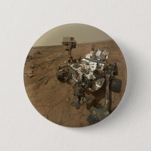 Curiosity Rover op het oppervlak van Mars. Ronde Button 5,7 Cm