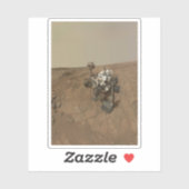 Curiosity Rover op het oppervlak van Mars. Sticker (Vel)