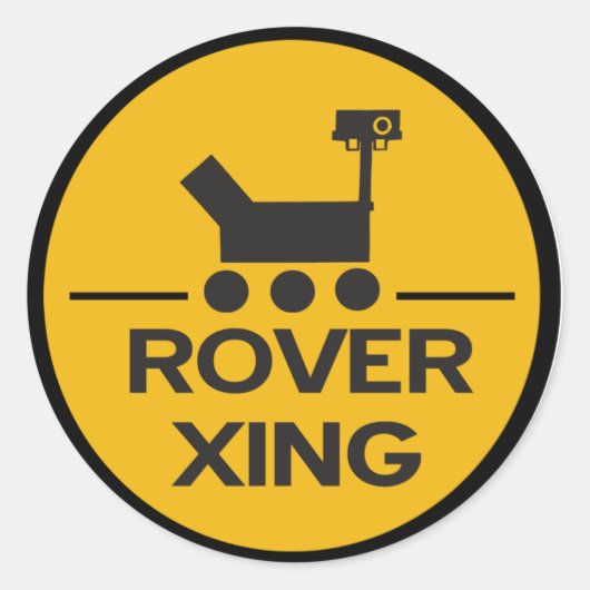 Curiosity Rover Xing Sticker (Voorkant)