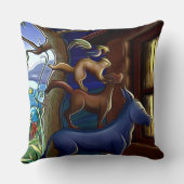 Curious Animals Coussin (Verso)