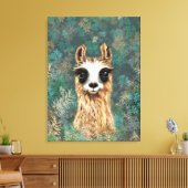 Curious Baby Llama Drôle toile Imprimer - Peinture (Insitu(Salon))