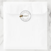 Curious Bee Editable Étiquette de miel (blanc) (Sac)