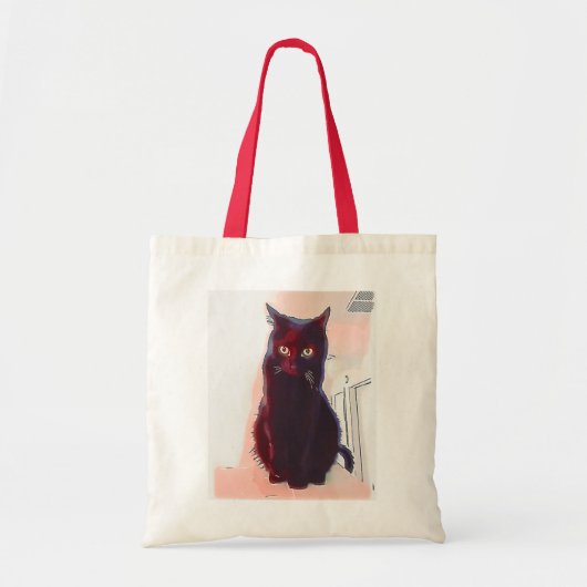 Curious Black Cat tas (Voorkant)