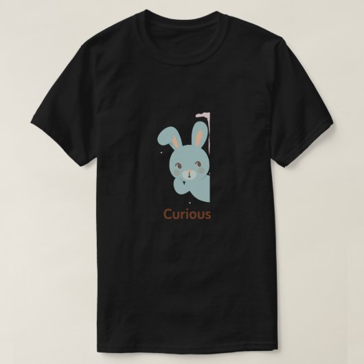 Curious Bunny – Pastel Character T-Shirt (Design devant)
