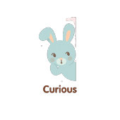 Curious Bunny – Pastel Character T-Shirt