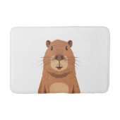 Curious Capybara Portrait Badmat (Voorkant)