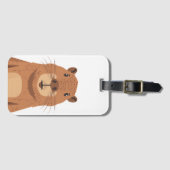 Curious Capybara Portrait Bagagelabel (Voorkant (horizontaal))