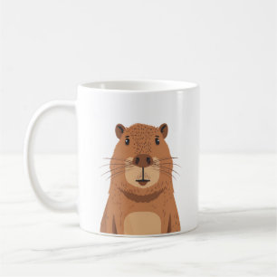Curious Capybara Portrait Koffiemok