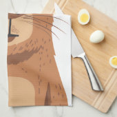 Curious Capybara Portrait Theedoek (Quarter Fold)