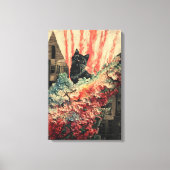 Curious Cat - Abstracte kunst Canvas Afdruk (Voorkant)