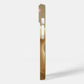 Curious Duck with Pink Hearts Phone Case - Adorabl (Achterkant / Links)