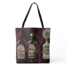Curious Elixirs & Raven Over-The-Shoulder Tas Lg.