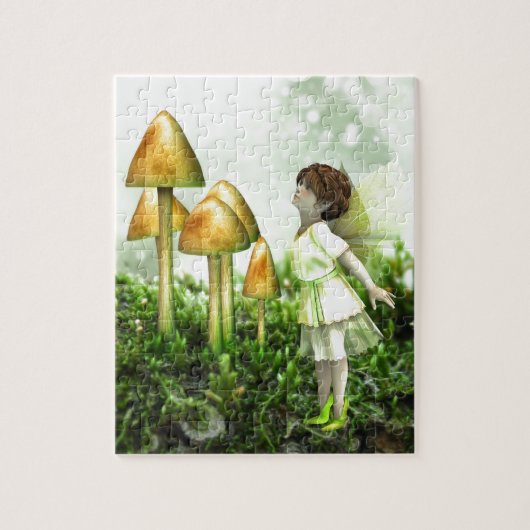 Curious Fairy - Fairy and Toadstools Legpuzzel (Verticaal)