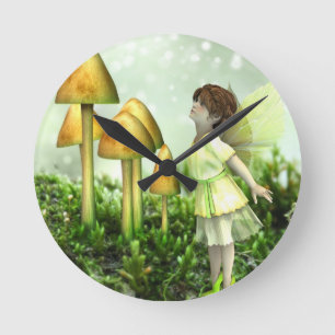 Curious Fairy - Fairy and Toadstools Ronde Klok