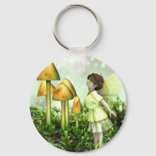 Curious Fairy - Fairy and Toadstools Sleutelhanger (Voorkant)