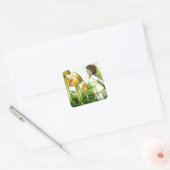 Curious Fairy - Fairy and Toadstools Vierkante Sticker (Envelop)