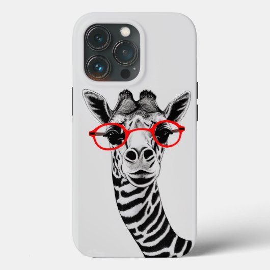 Curious Giraffe iPhone Case - Artistic Wildlife (Achterkant)