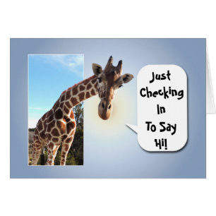 Curious Giraffe Juste S'enregistrer pour dire Salu