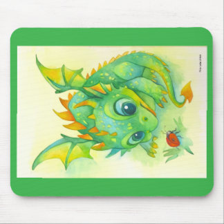 Curious Green Dragon Mouse Pad Muismat