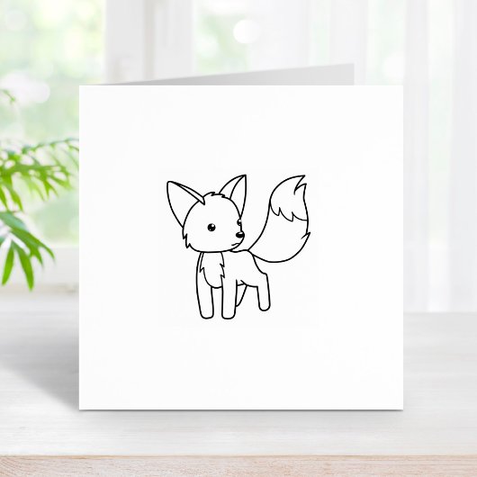Curious Little Fox 1x1 Rubberstempel