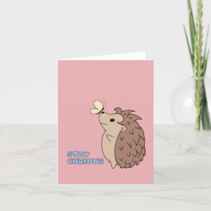 Curious Little Hedgehog Feestdagen Kaart