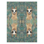 Curious Llama Funny Tafelkleed (Voorkant)