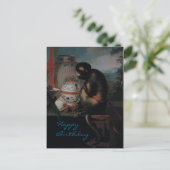 Curious Monkey ~ Carte postale / Joyeux anniversai (Debout devant)