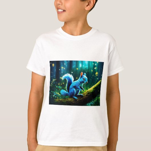 Curious Squirrel in het Park T-Shirt Design (Voorkant)