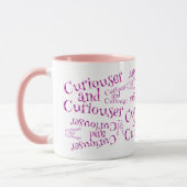 Curiouser en Curiouser Alice in Wonderland Quote Mok (Links)