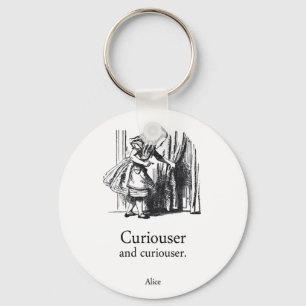 Curiouser en Curiouser Alice in Wonderland Sleutelhanger