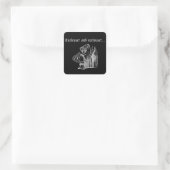Curiouser en Curiouser Alice Met Sleutel Vierkante Sticker (Tas)