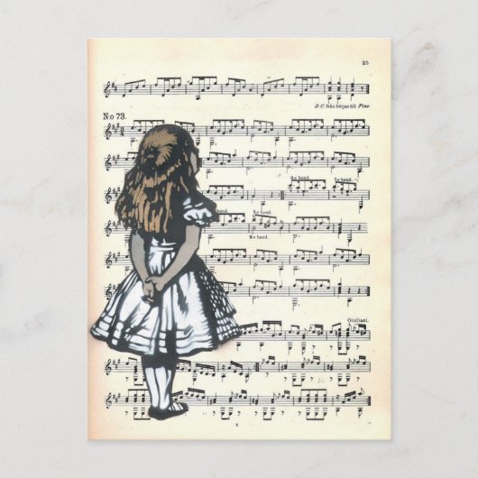 Curiouser en Curiouser Briefkaart (Voorkant)