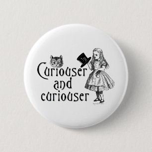 Curiouser en curiouser ronde button 5,7 cm