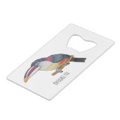 Curl crested aracari bird cartoon (Devant Angle)