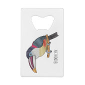 Curl crested aracari bird cartoon (Dos)