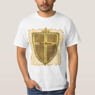 Curl Fleur De Lis Schild T-Shirt