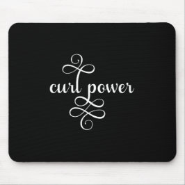 Curl Power Zwart-wit krullend haar Muismat