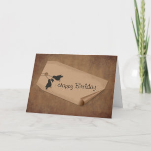 Curl Tag Crows Carte d'anniversaire